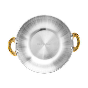 Saladier en acier inoxydable poli à triple paroi, classique, en métal, pour servir des plats décontractés, passe au lave-vaisselle, fait à la main, 10-26 cm - Product Image 2