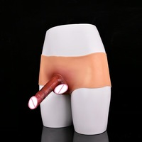 FAAK Pénis Réaliste en Silicone Solide avec Culotte Gainante en Silicone Grande Manche d'Agrandissement pour Hommes