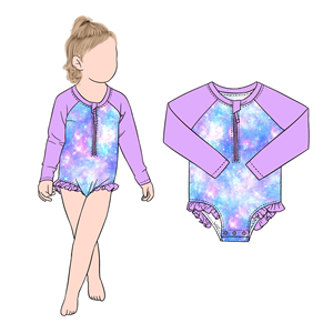 Venta caliente verano poliéster Tie Dry Print <span class=keywords><strong>manga</strong></span> <span class=keywords><strong>larga</strong></span> Rash Guard Swim Rmameluco traje <span class=keywords><strong>de</strong></span> <span class=keywords><strong>baño</strong></span> <span class=keywords><strong>para</strong></span> niños y adolescentes - Product Image 1
