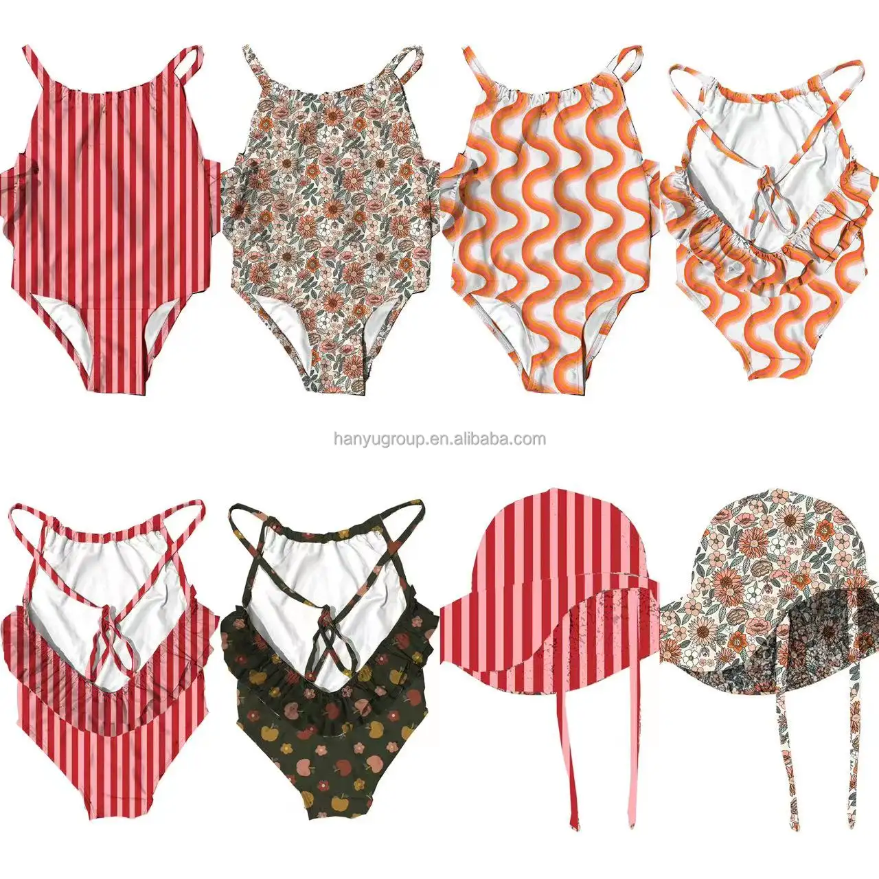 Personalizado Novo produto Brilhante beachwear estiramento GRS certificado reciclado swimwear Impressão floral em todo One-piece swimwear