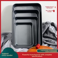 Moule de cuisson rectangulaire multi-tailles en acier au carbone antiadhésif avec revêtement Téflon pour gâteaux, biscuits et pains – Ustensile de cuisson pour four de cuisine