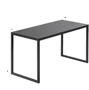 Meja bingkai hitam 55 inci/meja kerja komputer/meja kantor/rakitan mudah, Espresso dalam