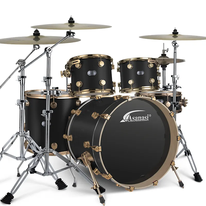 Asanasi-tambor de jazz de nivel profesional, instrumento musical, kit de tambor acústico para baterista profesional