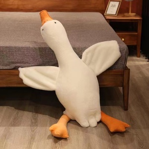 Vente en gros de jouets interactifs en peluche pour animaux de compagnie, fabrication sur mesure, mignonne et chaude grande oie blanche en peluche - Product Image 4