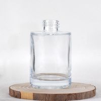 Bouteille en verre de diffuseur de parfum de roseau de 120ml, bouchons en plastique noirs, bouteille de diffuseur de parfum