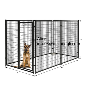 ผงสีดำเคลือบตาข่ายKennelแผงประตูสุนัขขนาดใหญ่Backyard <span class=keywords><strong>Kennels</strong></span> - Product Image 2