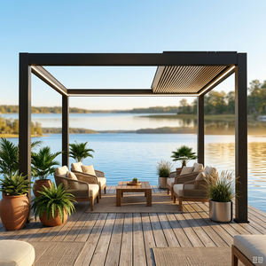 RKOVE Louvered <b>Pergola</b> Motorized <b>Pergola</b> Aluminium Outdoor For Villa Terrace Custom Size - Product Image 6