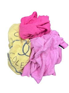Công Nghiệp Nhiều Màu 100% Bông Làm Sạch Rags Sử Dụng Vải Dầu Cắt Vào 10Kg & 25Kg Gói Dệt Chất Thải - Product Image 2