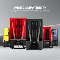 Resin Printer 3D ELEGOO yang Dapat Dicuci dengan Air 2.0, Fotopolimer Pengerasan Cepat untuk Pencetakan 3D Mars Saturnus Jupiter MSLA DLP LCD 1000g