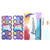 Ensemble de peinture à l'aquarelle solide Giorgione en gros pour les élèves, capacité de 3 ml, pour la peinture sur papier et sur toile