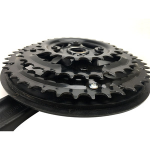 Manivelle et pignon de vélo en fer réglables 42T/34T/24T, <span class=keywords><strong>courroie</strong></span> à 3 vitesses avec protection de chaîne - Product Image 3