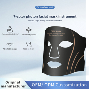 Masque facial à lumière rouge à 7 couleurs certifié CE pour le visage et le cou, idéal pour les voyages, la maison et le bureau, prix d'usine - Product Image 3