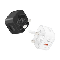 Enchufe tipo C del Reino Unido, enchufe de 20W, cargador rápido USB C, cargador de pared, Compatible con iPhone 13 Pro/13 Mini/13 Pro Max, salida de CC OTP