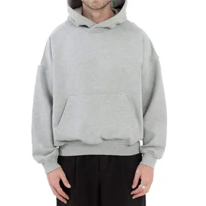 500GSM 600GSM Homens Oversized Grosso Heavyweight Algodão Cropped Boxy Em Branco Hoodie