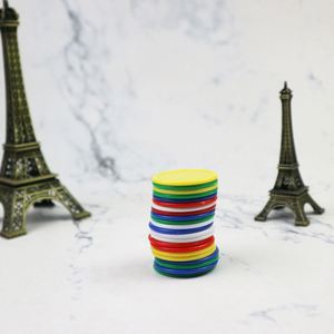 Fichas de Juego de Plástico PS Redondas de 38 mm, de Colores, sin Denominación, para Casinos y Juegos de Fiesta - Product Image 3