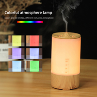 Diffuseur d'arôme de voiture coloré dégradé de grain de bois, diffuseur d'arôme portable, humidificateur de bureau pour chambre et bureau