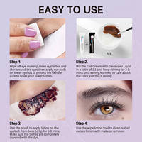Kit Pewarna Alis Profesional dan Pewarna Bulu Mata 2in1 Label Pribadi Kit Pewarna Alis Semi-Permanen Kit Pewarna Alis Korea