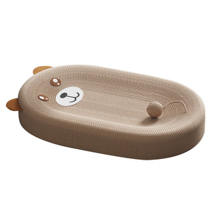 Rascador para gatos, resistente al desgaste y sin pelusas, cama para gatos, rascador de sisal integrado de forma ovalada, artículos para mascotas - Product Image 1