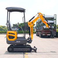 Mini-excavatrice diesel avec livraison gratuite, CE Euro 5, 1,3 tonne, micro-excavatrice hydraulique multifonctionnelle, petite excavatrice agricole de 2,5 tonnes, personnalisable