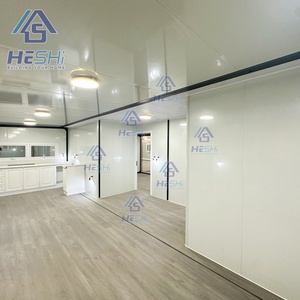 Casa Contenedor Prefabricada Moderna HESHI, Diseño Rectangular para Oficina, Casa Modular con Estilo de Diseño Exterior Gris - Product Image 3