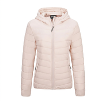 Veste coupe-vent en twill imperméable à séchage rapide pour femme, avec capuche amovible, rembourrage 100 % polyester, très vendue pour l'hiver