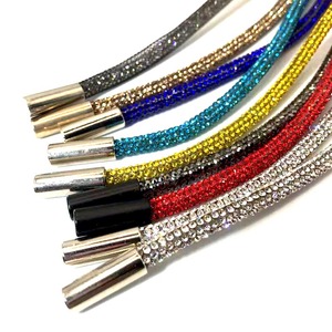 Test direct d'usine passant en gros 140cm 3mm diamètre Bling Bling cristal diamant corde strass chaussures dentelle strass Hoodi - Product Image 5