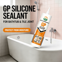 Mastic silicone acétique écologique, colle pour verre imperméable, mastic pour baignoire pour le remplissage des joints et l'étanchéité des baignoires