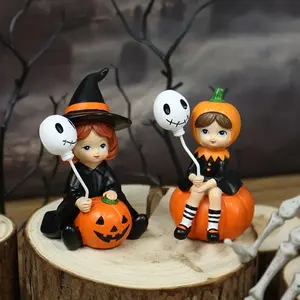 Usine en gros 2 Halloween sorcière soeurs ballon costumes Halloween résine artisanat résine artisanat pour la décoration de la maison - Product Image 4