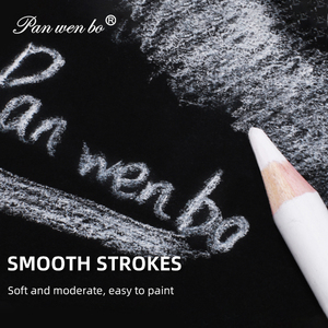 Ensemble de crayons d'art Panwenbo, crayons à dessin artistique, 3 crayons à fusain blanc pour dessin rapide, mises en évidence, éclairage - Product Image 3