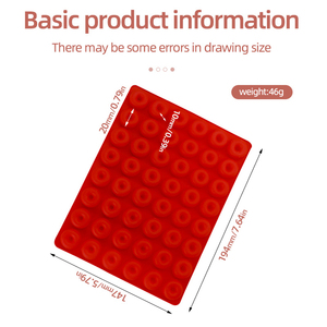 48 <span class=keywords><strong>Mini</strong></span> <span class=keywords><strong>Donut</strong></span> Silicone Baking công cụ bốn màu rose-hình kẹo khuôn cho DIY bánh còi khuôn bao gồm đóng gói trong túi - Product Image 5