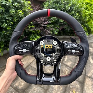 Volante Deportivo Personalizado de Fibra de Carbono y Gamuza para Mercedes-Benz Serie W213 W463 W222 G63 C43 GLS53 GT50 <span class=keywords><strong>A45AMG</strong></span> - Product Image 5