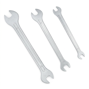 Jeu de clés métriques professionnelles SKILLTEK en acier au chrome-vanadium forgé léger, à profil bas, à fourche ouverte - Product Image 1