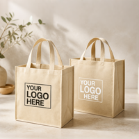 Sac fourre-tout pliable personnalisé en non-tissé, réutilisable et écologique, avec poignées, pour les courses, la promotion en magasin et la vente au détail