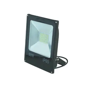 Reflector LED delgado para exteriores, luz de inundación de aluminio, 12V, 24V, 50 vatios, 6000-5000 lúmenes, 50 W