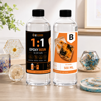 Résine époxy transparente pour créations artisanales, formule à coulée facile pour moules, décorations et œuvres d'art