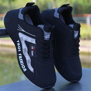 Zapatillas de deporte impermeables de otoño para hombre de gama alta, zapatillas de correr informales Torre ligeras para todo tipo de clima con malla con cordones para estudiantes - Product Image 3