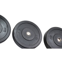 Équipement de fitness commercial en gros Plaques en caoutchouc pour haltérophilie Plaques de poids noires pour haltères