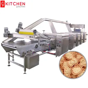 Fábrica de vendas automático cheio Crisp sanduíche chocolate uma variedade de forma biscoito fazendo produção linha máquina