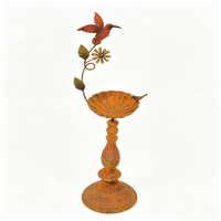 Fournitures de jardin : Mangeoire à oiseaux en fer de style ferme, design colibris, pour patio extérieur et décoration de jardin