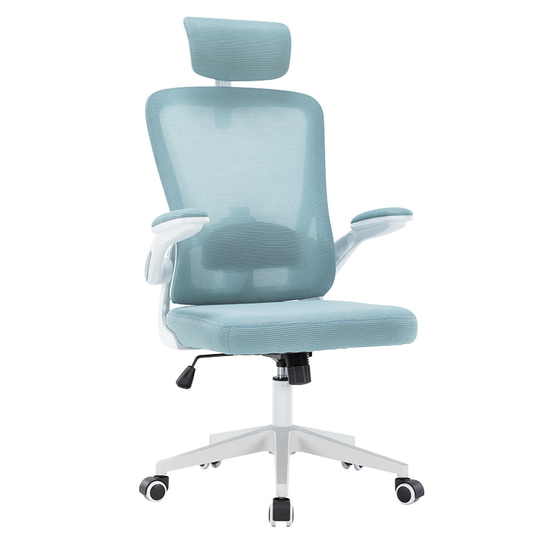 Cadre blanc avec appui-tête bleu