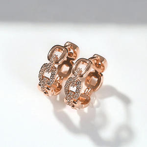 E3815 Anello da Cocktail in Oro Rosa per Donna, Lega con Micro Pavé di Zirconia Cubica, Elegante per Feste e Uso Quotidiano - Product Image 1