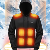Blouson Bomber Polaire Chauffant USB 5V pour Homme, Rechargeable, Épais, Imperméable, Coupe-Vent, Intelligent, pour l'Extérieur