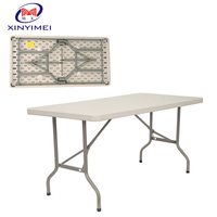 Table pliable d'usine, table pliable portable en HDPE tables pliantes en plastique intérieures et extérieures