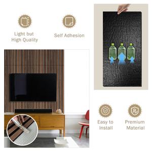 Vivid Tiles Peel and Stick Holz latten platten Klebende Akustik platten für die Wand dekoration 3D geriffelte Paneele für Wohnzimmer Schlafzimmer - Product Image 2