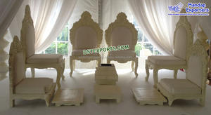 Vidhi-Juego de sillas de boda india, Mandap de madera, diseño moderno - Product Image 2