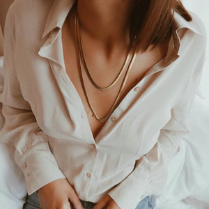 Collier Ras-du-Cou Chaîne Cubaine <span class=keywords><strong>Miani</strong></span> Torsadée Épaisse en Acier Inoxydable Plaqué Or PVD 18 Carats Chaîne Serpentine Corde pour Hommes Femmes Style Hip Hop - Product Image 4