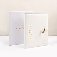Personnalisé 2025 PU cuir Journal A4/A5 en forme de coeur serrure feuilles mobiles planificateur organisateur agendas classeur cahier avec boîte-cadeau
