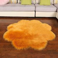 Offre Spéciale luxe doux fausse laine tapis en peluche canapé ensemble chambre chevet coussin de sol coussin de siège