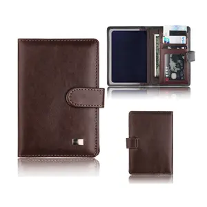 Klaar Om Pu Lederen Paspoorthouder Hot-Selling Paspoort Beschermhoes Lederen Reizen Rfid Blocking Credit Card Case