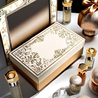 Emballage de parfum pour homme innovant, boîte cadeau rigide, impression personnalisée en gravure, boîte pliable en carton avec couvercle rabattable, matériaux recyclés